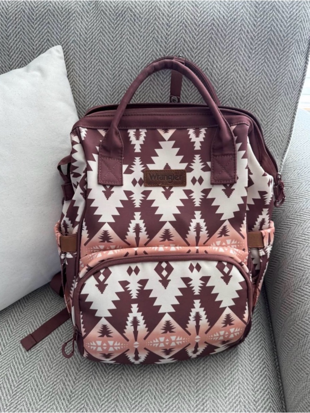 Montana West Wrangler Diaper Bag Backpack Aztec Travel Purse Western Diaper Bag